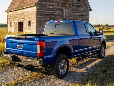 Ford Super Duty wrapped in Hexis Gloss HX20000 Sapphire Blue car wrap film HX20300B