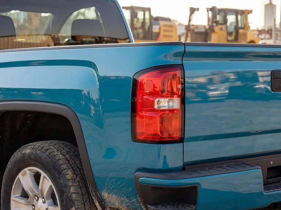 Chevrolet Silverado wrapped in Gloss HX20000 Pigeon Blue vinyl wrap HX20315B