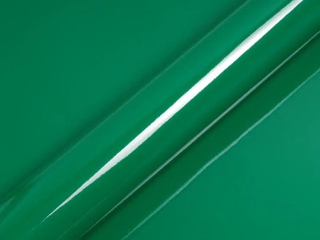 Color swatch of Hexis HX20000 Gloss Emerald Green Vinyl Wrap HX20348B