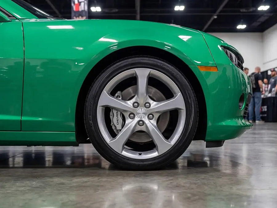 DIY Chevrolet Camaro wrapped in Gloss HX20000 Emerald Green car wrap film HX20348B