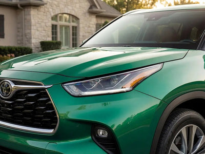 Toyota Highlander wrapped in Gloss HX20000 Emerald Green vinyl wrap HX20348B