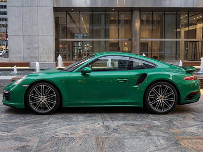 Porsche 911 Turbo wrapped in Gloss HX20000 Emerald Green vinyl wrap HX20348B