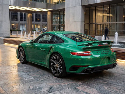 Porsche 911 Turbo S wrapped in Gloss HX20000 Emerald Green vinyl wrap HX20348B