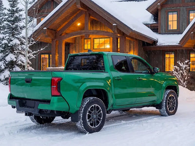 Toyota Tacoma wrapped in Hexis Gloss HX20000 Emerald Green car wrap film HX20348B