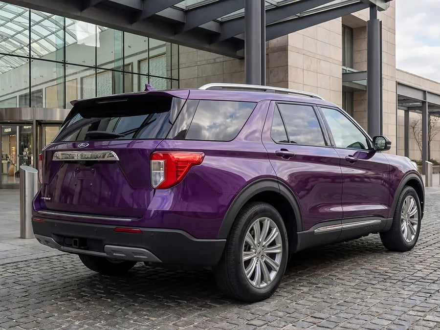 Ford Explorer wrapped in Gloss HX20000 Elderberry Purple car wrap film HX20352B