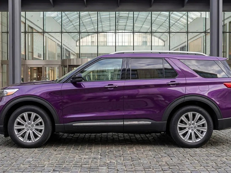 Ford Explorer wrapped in Hexis Gloss HX20000 Elderberry Purple wrap film HX20352B