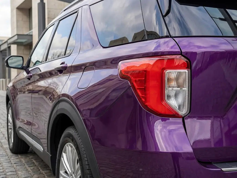 DIY Ford Explorer wrapped in Gloss HX20000 Elderberry Purple vinyl wrap HX20352B