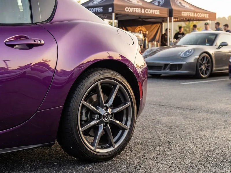 Mazda MX-5 Miata wrapped in Gloss HX20000 Elderberry Purple vinyl wrap HX20352B