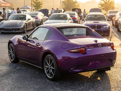 Mazda MX-5 wrapped in Hexis Gloss HX20000 Elderberry Purple vinyl wrap HX20352B