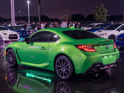 Toyota GR86 wrapped in Hexis Gloss HX20000 Apple Green restyling film HX20369B