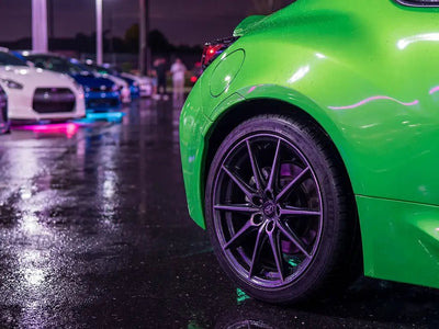 Toyota 86 wrapped in Hexis Gloss HX20000 Apple Green automotive vinyl film HX20369B