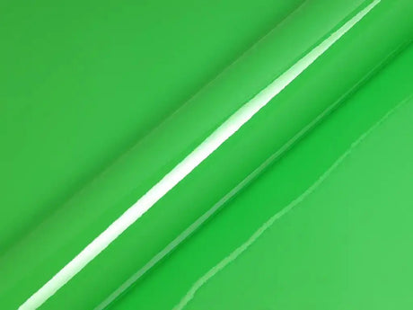 Color swatch of Hexis HX20000 Gloss Kiwi Green Vinyl Wrap HX20375B
