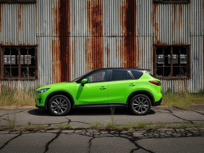 Mazda CX-5 wrapped in Hexis Gloss HX20000 Kiwi Green car wrap film HX20375B