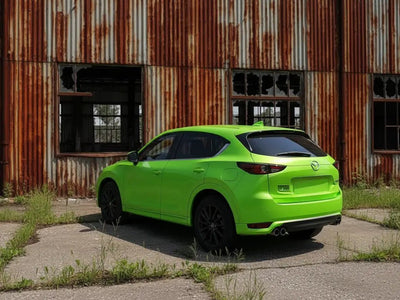 Mazda CX-5 wrapped in Gloss HX20000 Kiwi Green automotive vinyl film HX20375B