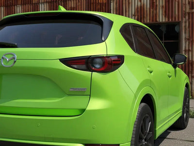 DIY Mazda CX-5 wrapped in Gloss HX20000 Kiwi Green vinyl wrap HX20375B