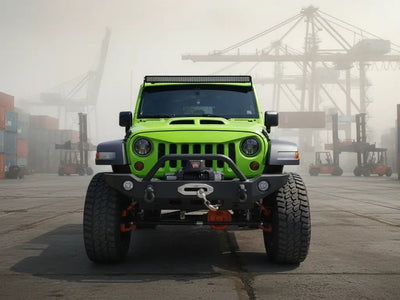 Jeep Wrangler wrapped in Gloss HX20000 Kiwi Green restyling film HX20375B