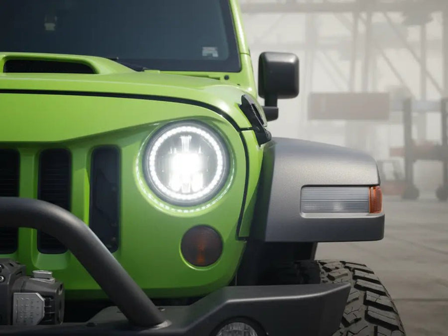 DIY Jeep Wrangler wrapped in Gloss HX20000 Kiwi Green vinyl wrap HX20375B