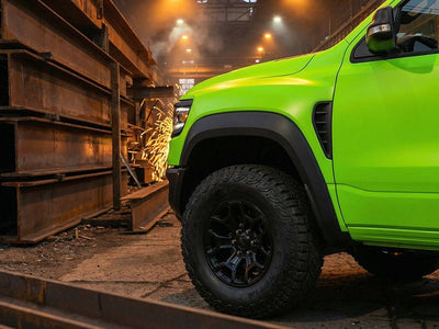 DIY RAM 1500 TRX wrapped in Matte HX20000 Light Green vinyl wrap HX20375M