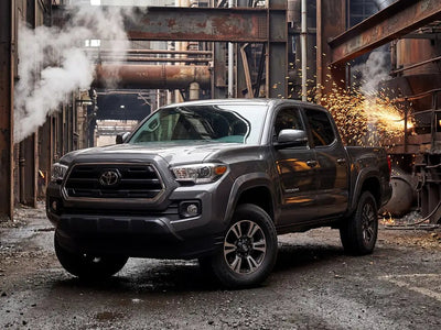 DIY Toyota Tacoma wrapped in Gloss HX20000 Shark Grey restyling film HX20423B