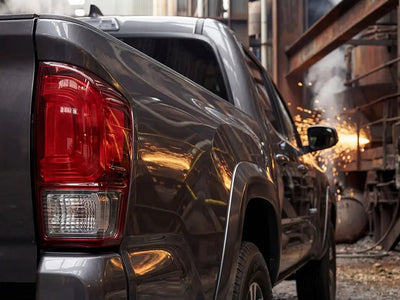DIY Toyota Tacoma wrapped in Gloss HX20000 Shark Grey wrap film HX20423B