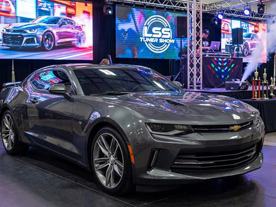 Chevrolet Camaro wrapped in Gloss HX20000 Shark Grey restyling film HX20423B