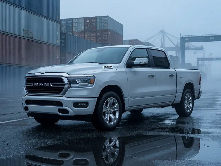 DIY Ram 1500 wrapped in Gloss HX20000 Cloud Grey vinyl wrap HX20428B