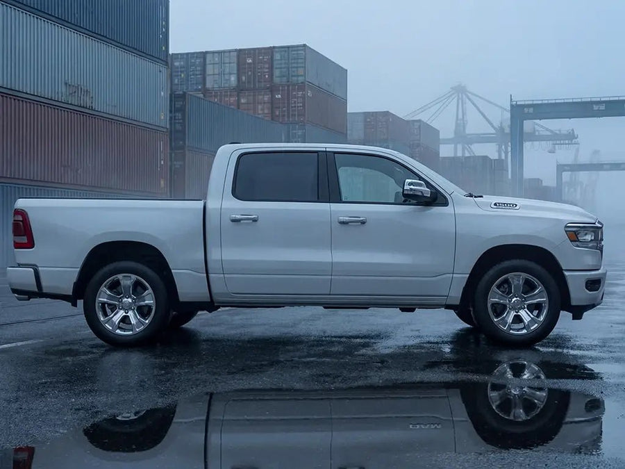Ram 1500 wrapped in Hexis Gloss HX20000 Cloud Grey car wrap film HX20428B