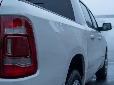 DIY Ram 1500 wrapped in Gloss HX20000 Cloud Grey restyling film HX20428B