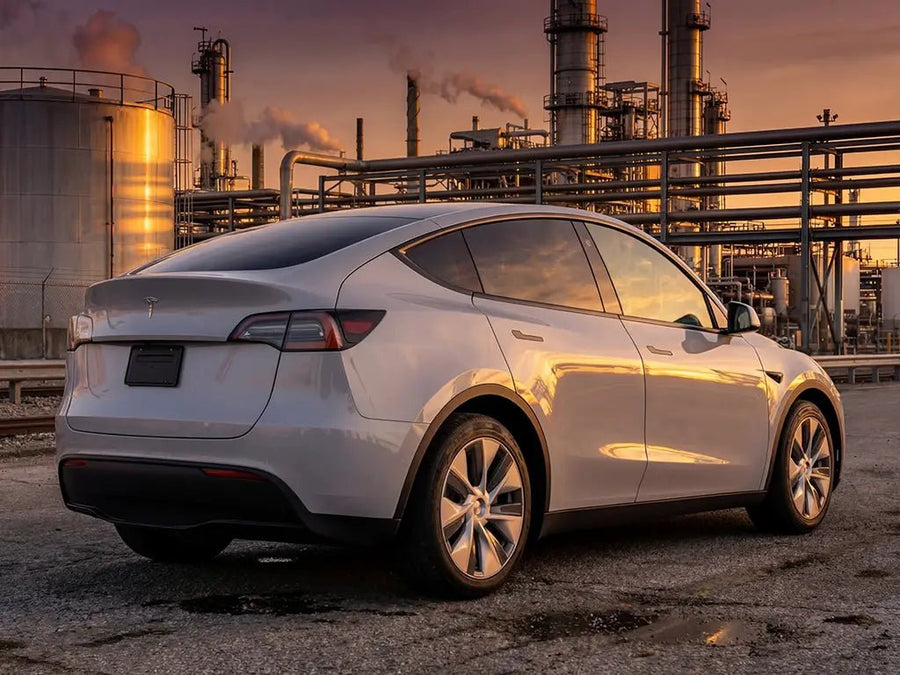 DIY Tesla Y wrapped in Gloss HX20000 Cloud Grey wrap film HX20428B