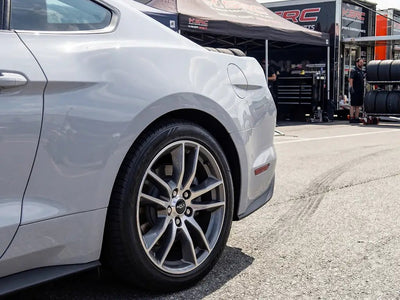 DIY Ford Mustang wrapped in Gloss HX20000 Cloud Grey automotive vinyl film HX20428B