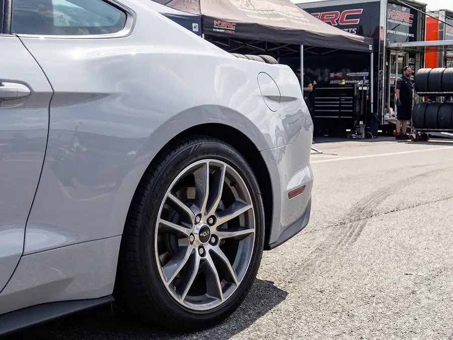 DIY Ford Mustang wrapped in Gloss HX20000 Cloud Grey automotive vinyl film HX20428B