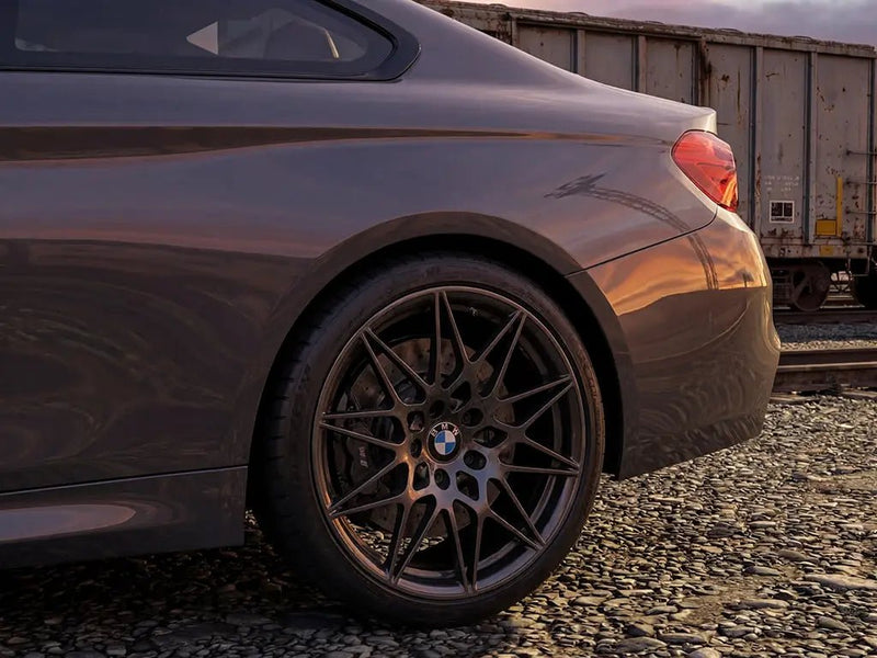 BMW 4 Series wrapped in Hexis Gloss HX20000 Dark Grey wrap film HX20432B