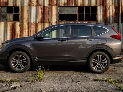 Honda CR-V wrapped in Hexis Gloss HX20000 Dark Grey automotive vinyl film HX20432B