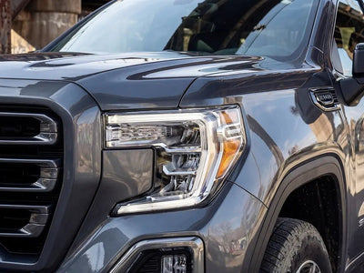GMC Sierra wrapped in Gloss HX20000 Dark Grey restyling film HX20432B