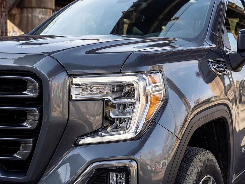 GMC Sierra wrapped in Gloss HX20000 Dark Grey restyling film HX20432B