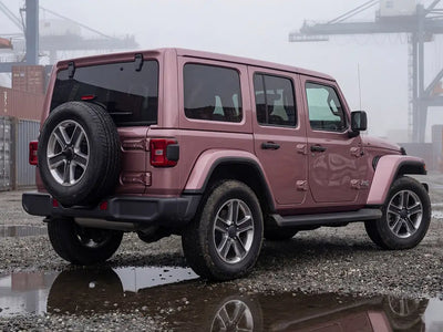 DIY Jeep Wrangler wrapped in Gloss HX20000 Metallic Cinder Rose vinyl wrap HX20437B detail