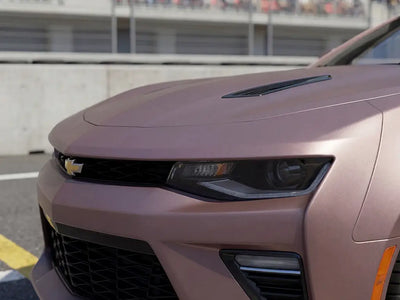 DIY Chevrolet Camaro wrapped in Matte HX20000 Metallic Cinder Rose restyling film HX20437M