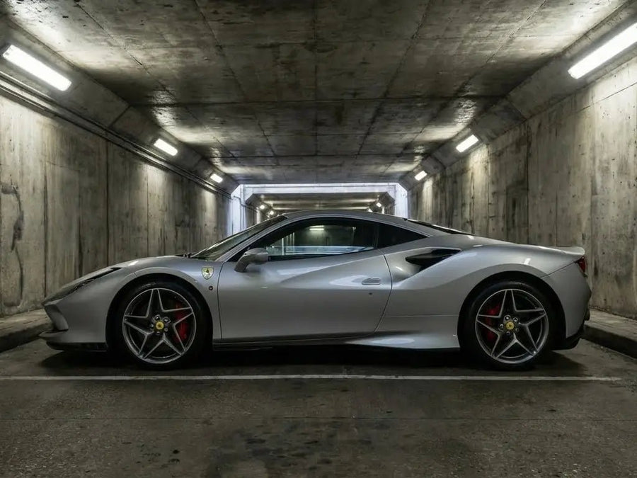 DIY Ferrari 488 GTB wrapped in Gloss HX20000 Pearl Grey car wrap film HX20445B