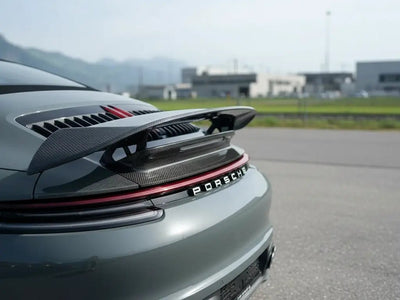 Porsche 911 wrapped in Gloss HX20000 Elephant Grey automotive vinyl film HX20446B