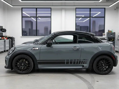 MINI Cooper Coupé wrapped in Hexis Gloss HX20000 Elephant Grey car wrap film HX20446B