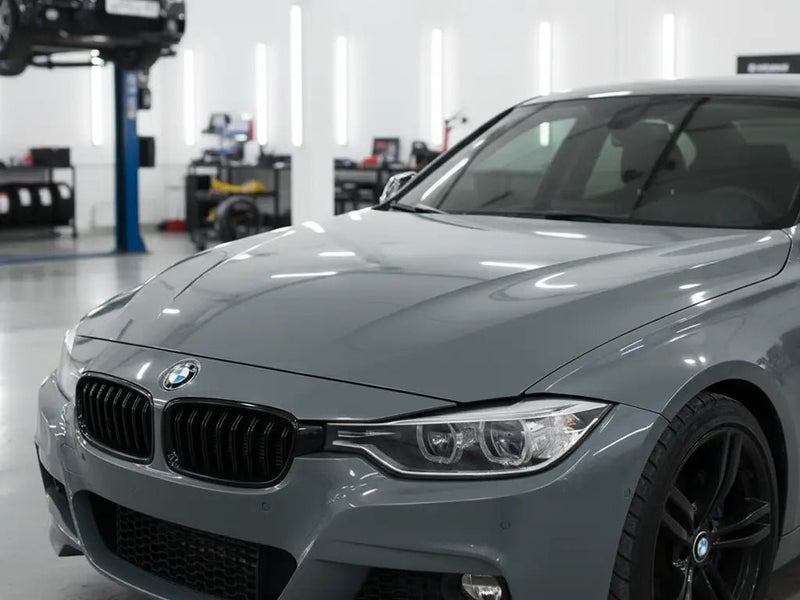 BMW 3 Series wrapped in Gloss HX20000 Elephant Grey vinyl wrap HX20446B