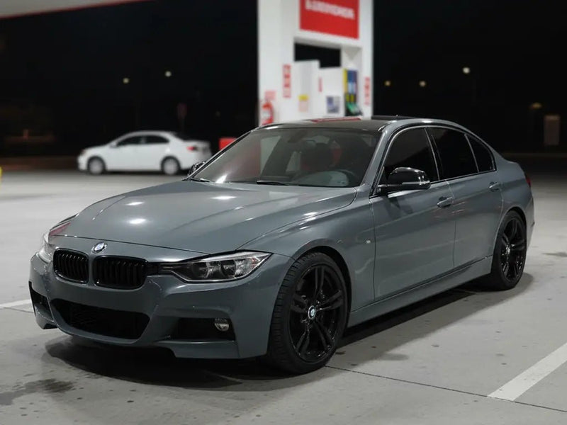 BMW 3 Series wrapped in Hexis Gloss HX20000 Elephant Grey restyling film HX20446B