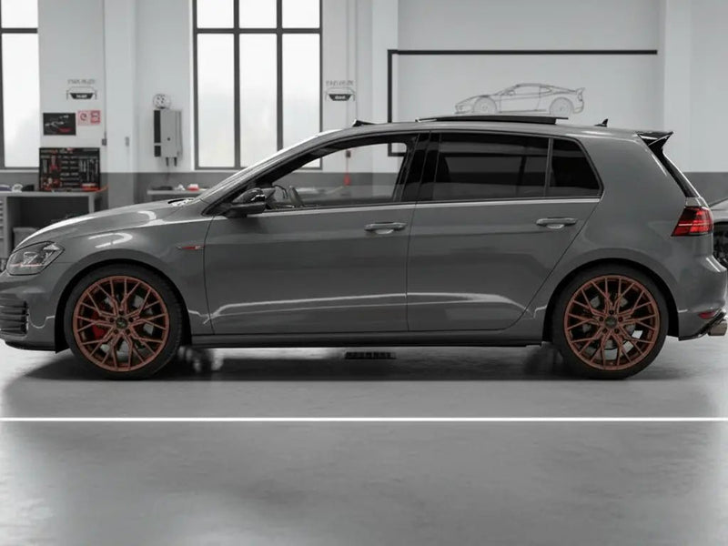Volkswagen Golf GTI wrapped in Gloss HX20000 Elephant Grey automotive vinyl film HX20446B