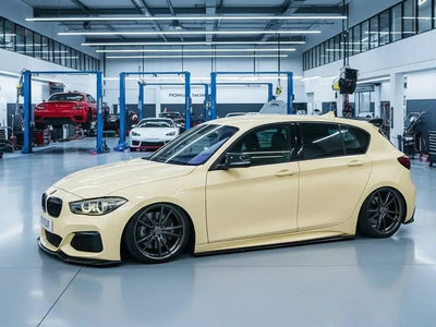BMW 1 Series wrapped in Hexis Gloss HX20000 Ivory wrap film HX20468B