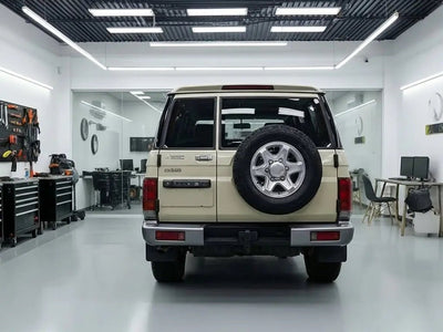 Toyota Land Cruiser 70 Series wrapped in Gloss HX20000 Ivory vinyl wrap HX20468B detail