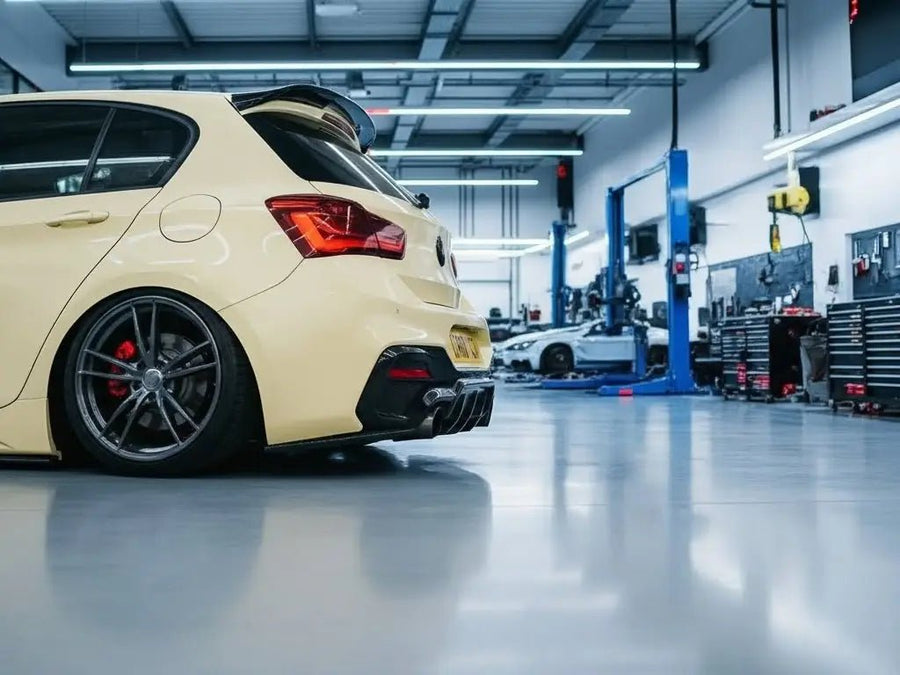 DIY BMW 1 Series wrapped in Gloss HX20000 Ivory car wrap film HX20468B detail