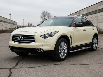 DIY Infiniti FX wrapped in Gloss HX20000 Ivory vinyl wrap HX20468B