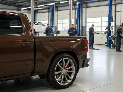 Chevrolet Silverado wrapped in Hexis Gloss HX20000 Brown vinyl wrap HX20476B