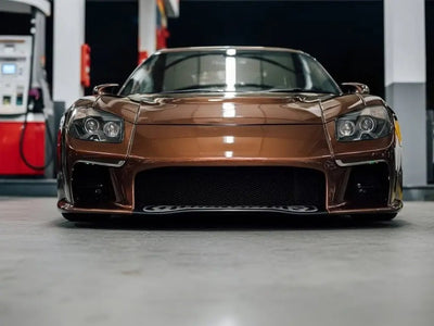 Acura NSX wrapped in Hexis Gloss HX20000 Brown wrap film HX20476B