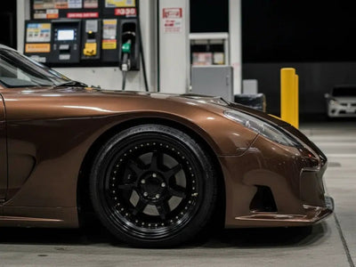 Mazda RX-7 wrapped in Gloss HX20000 Brown restyling film HX20476B